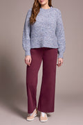 Crew Neck Long Sleeve Sweater in Ice Blue