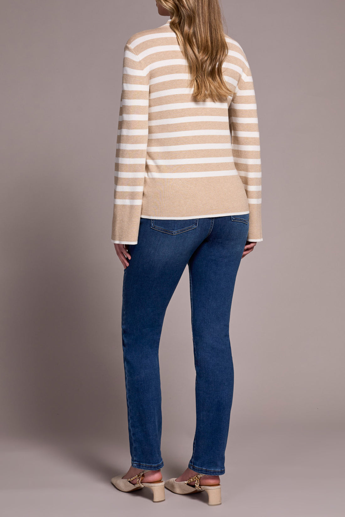 Funnel Neck Knit Sweater