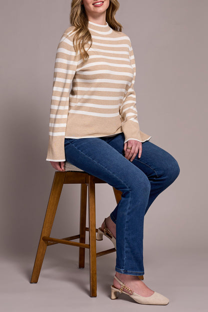 Funnel Neck Knit Sweater