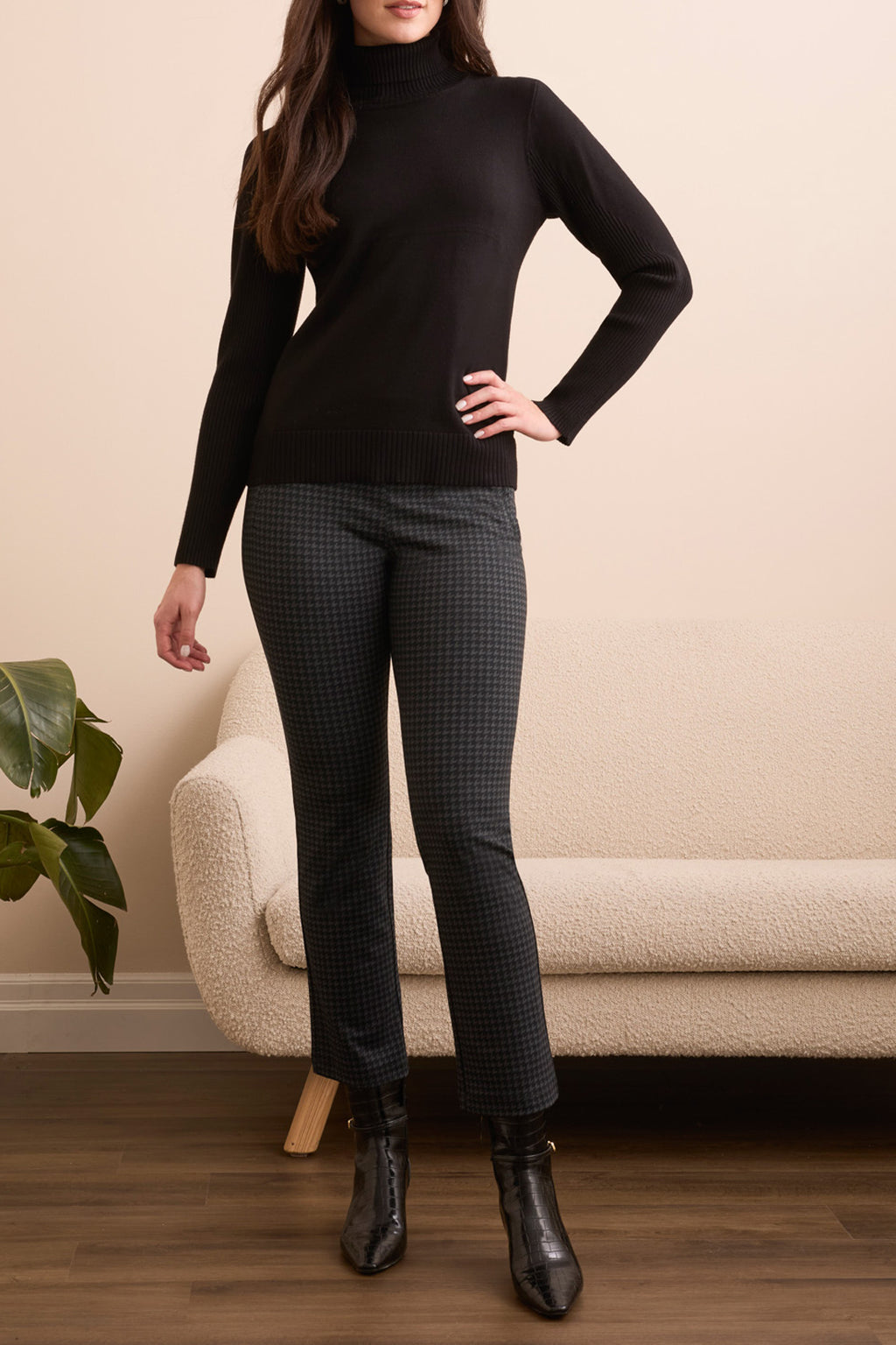 Top Stitch Johnny Collar Lightweight Sweater