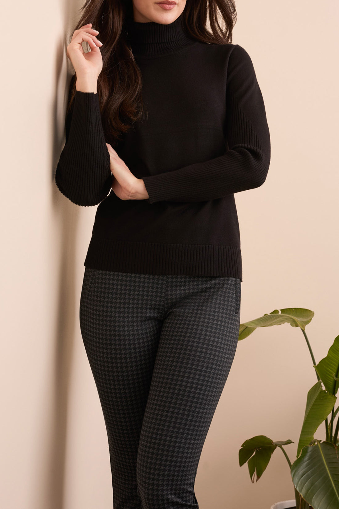 Top Stitch Johnny Collar Lightweight Sweater