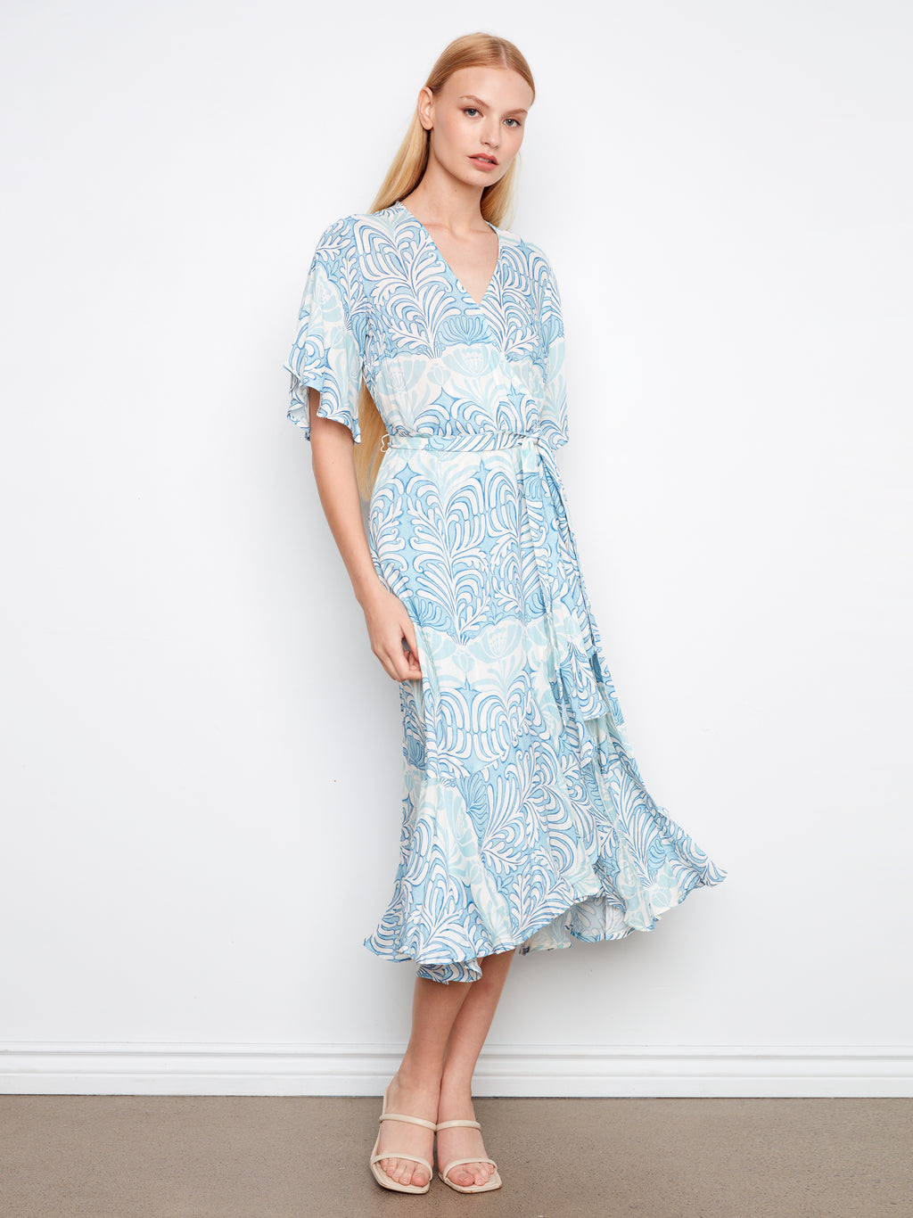 3/4 length flattering silhouette dress
