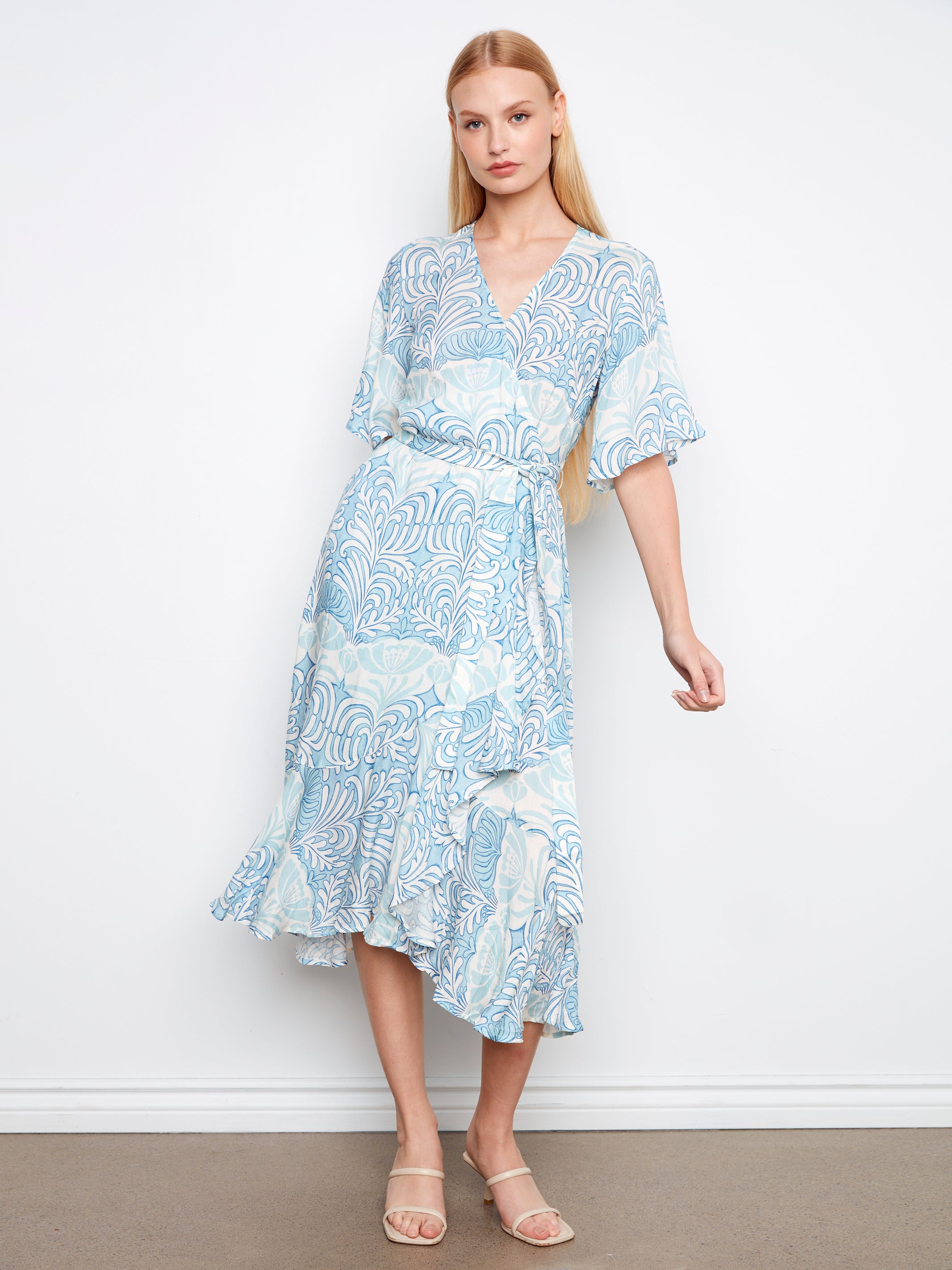 3/4 length flattering silhouette dress