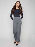 Pull-On Twill Ponte Pants - Black
