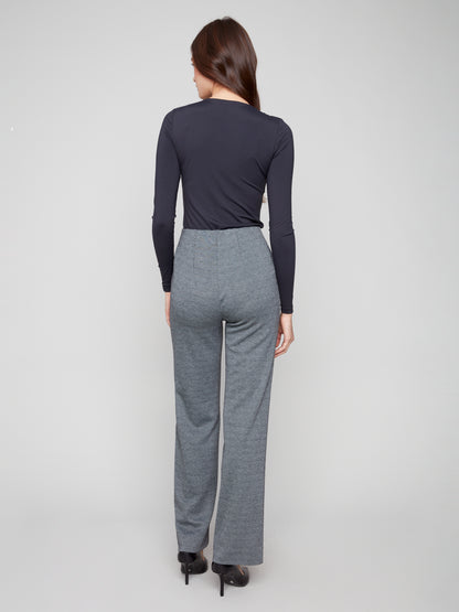 Pull-On Twill Ponte Pants - Black