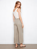 Tencel Wide Leg Jogger Pants - Sage