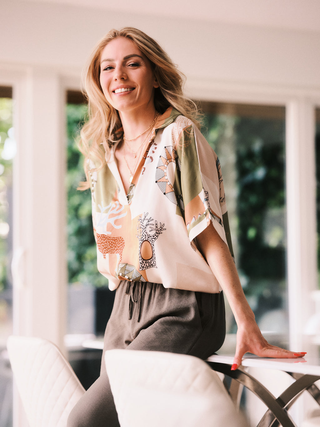 1/4 sleeve blouse